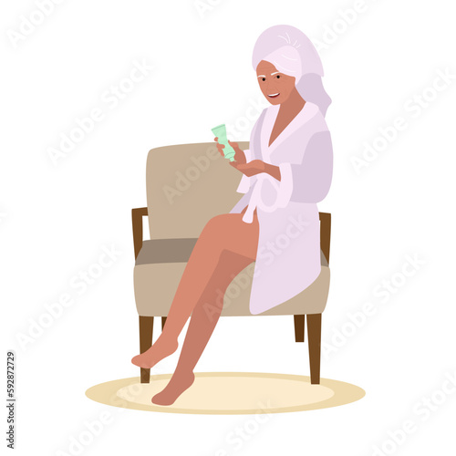 Senior woman take care of skin beauty