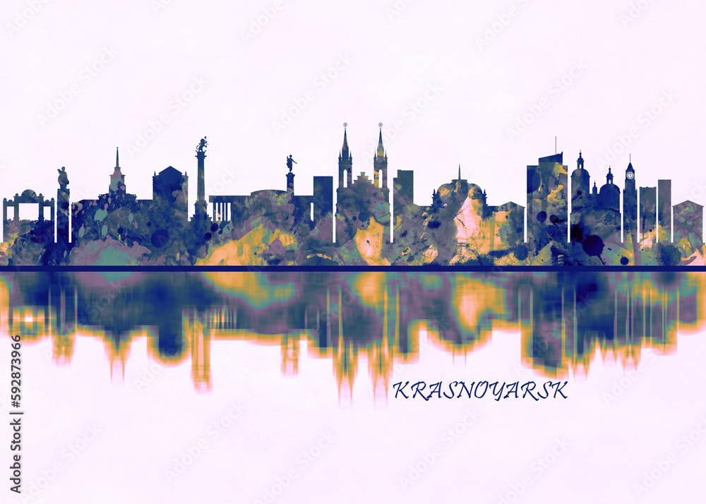 Obraz premium Krasnoyarsk Skyline