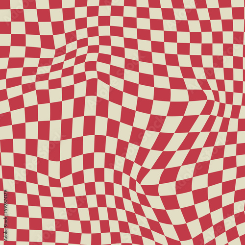 Retro Distorted Checkered