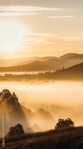 sunset over the mountains