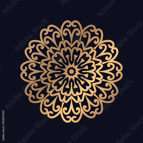Luxury golden pattern mandala design Background vector © tanvir enayet