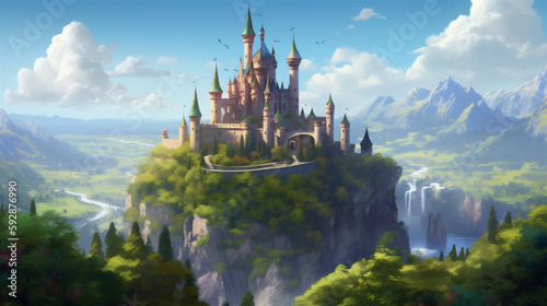illustration of an european castle