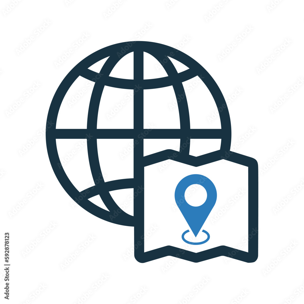 Globe, gps, map icon. Simple editable vector graphics. Globe, gps, map icon. Simple editable vector graphics.