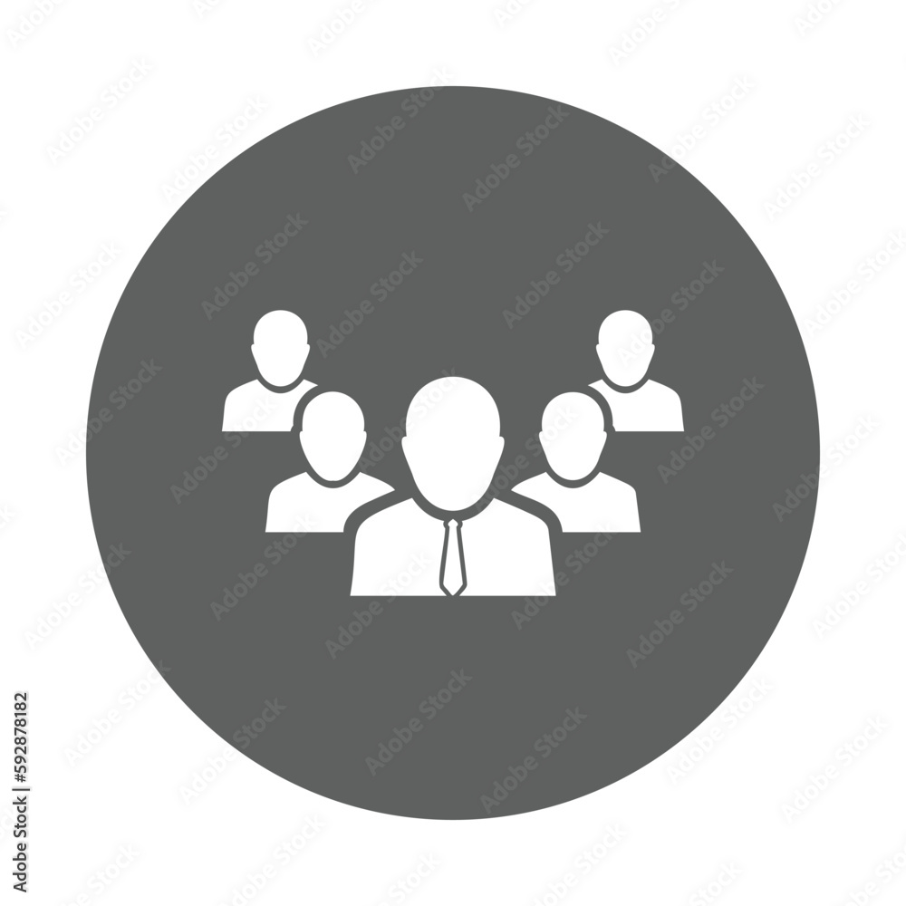 Group, manager, team leader icon. gray vector graphics. Group, manager, team leader icon. gray vector graphics.