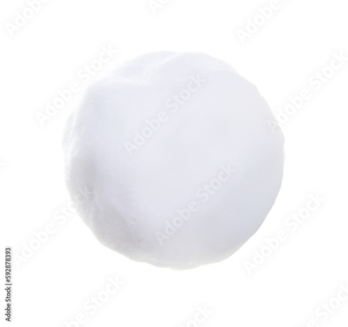 Snowball or hailstone on a white background