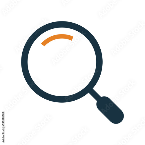 Magnifier, magnifying, search icon. Glyph style vector EPS.