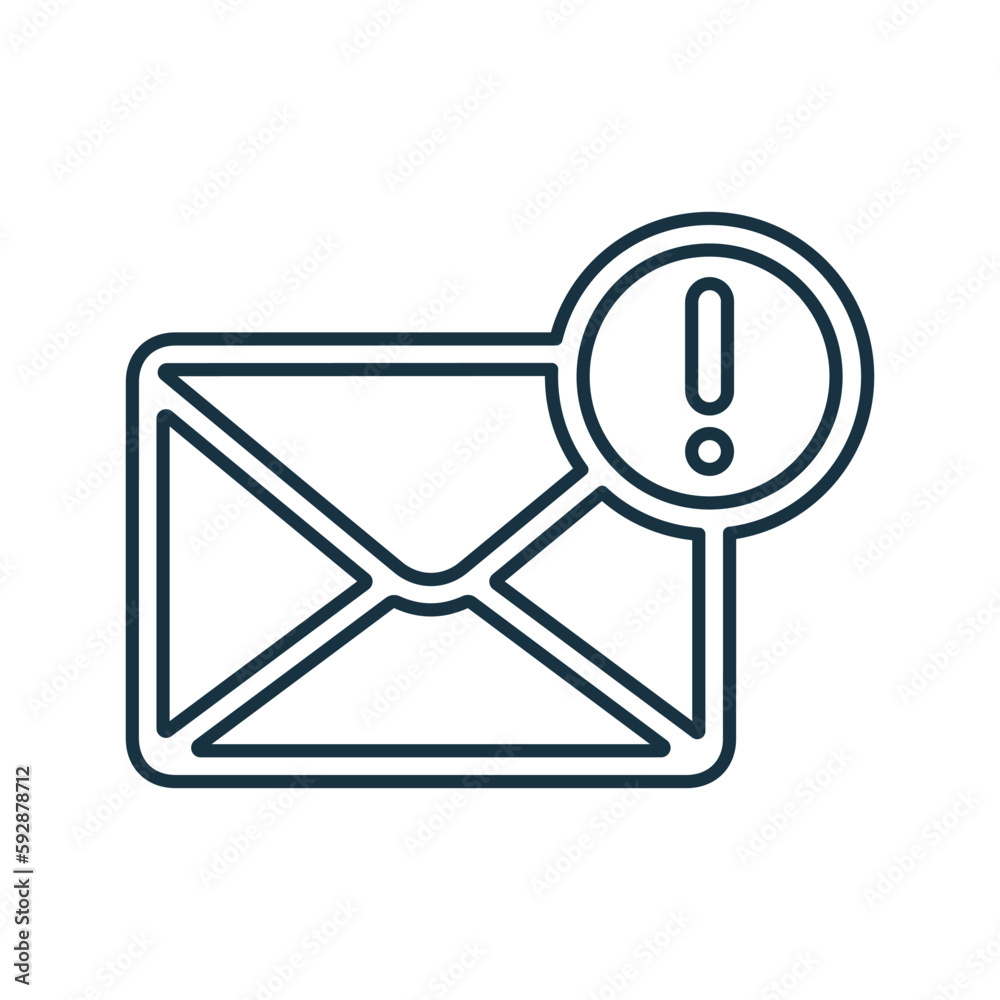 Message, alert, mail, user outline icon. Line art vector. Message, alert, mail, user outline icon. Line art vector.