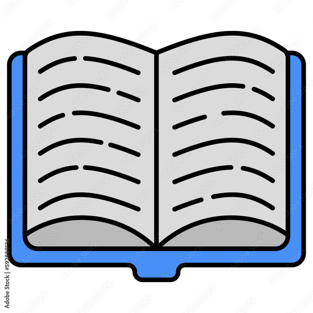 Trendy vector design of open book Trendy vector design of open book