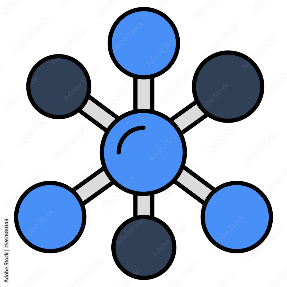 Modern design icon of topology Modern design icon of topology