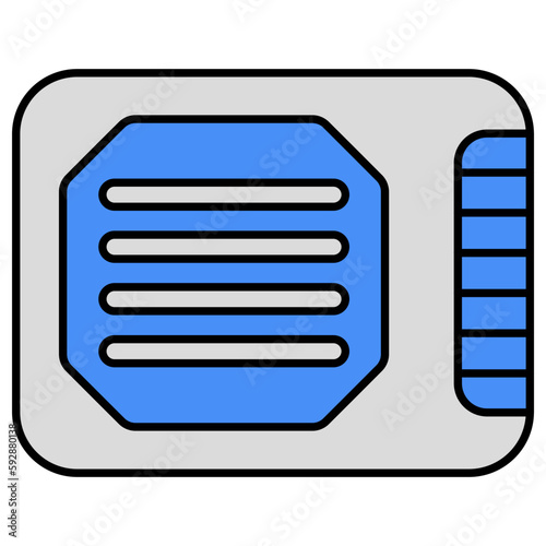 An editable design icon of hard disk cover