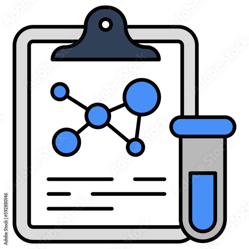 Modern design icon of chemistry report 