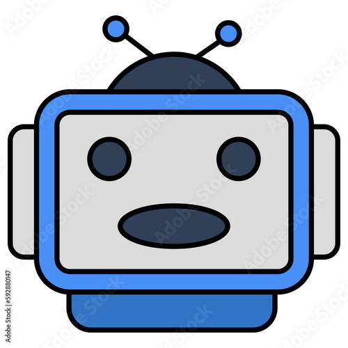 An icon design of talk bot