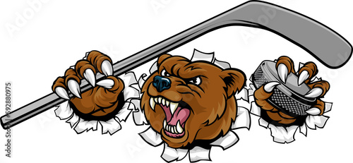 Photography Bear Ice Hockey Player Animal Sports Mascot