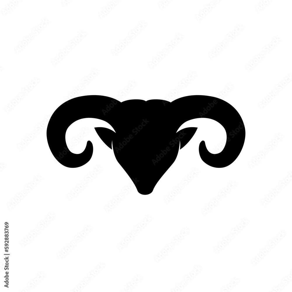 Fototapeta premium goat head vector logo