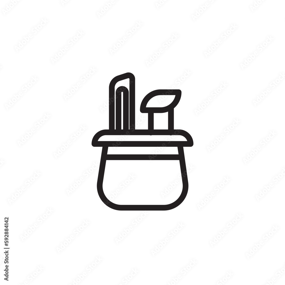 Obraz premium Circus Magic Hat Outline Icon