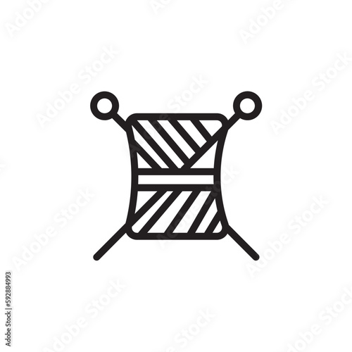 Yarm Fabric Sewing Outline Icon