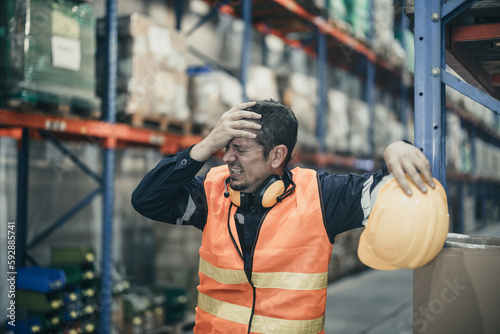 Workers feel fatigue, exhaustion, headaches, sleepiness, and stress from heavy workloads, prolonged shifts, extreme pressure, and high expectations. Mental health impairs focus and productivity. photo