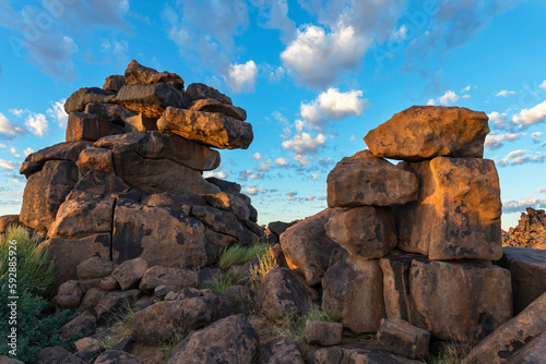 Large rocks stacked on each other