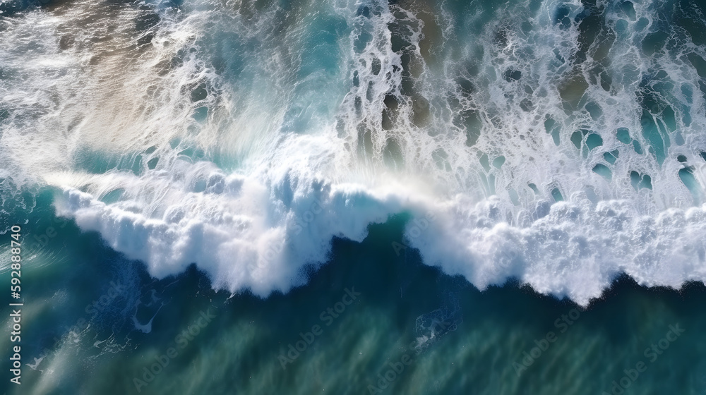 The white waves crashing and splashing in the deep sea create a mesmerizing backdrop. Taken from a drone's perspective, this photo showcases the sea waves in all their majestic glory. The white waves crashing and splashing in the deep sea create a mesmerizing backdrop. Taken from a drone's perspective, this photo showcases the sea waves in all their majestic glory.