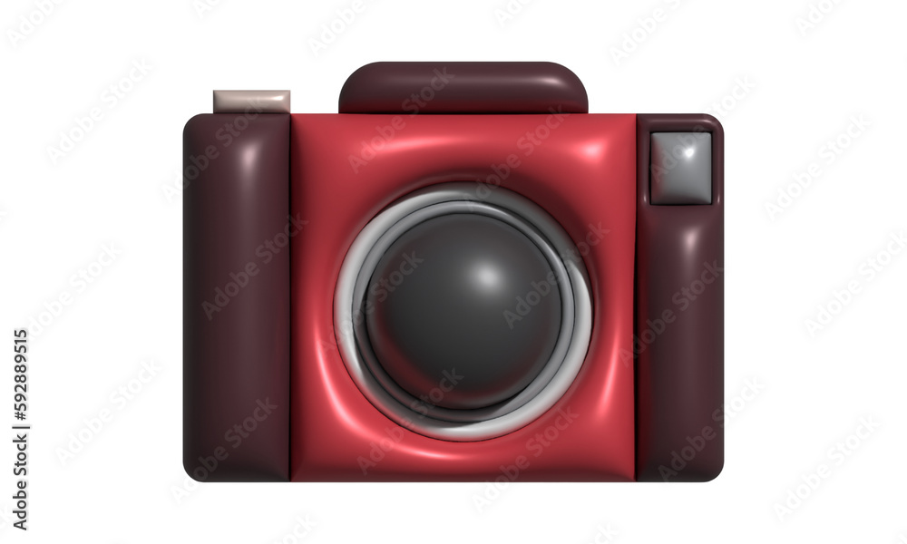 Compact digital camera 3d render illustration Compact digital camera 3d render illustration