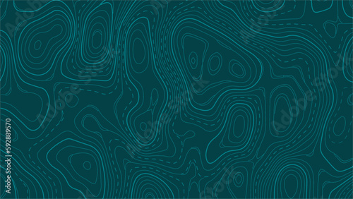 Stylized topographic map outline height in lines and contours. The concept of a conditional geographical scheme and the trajectory of the terrain. Vector illustration.