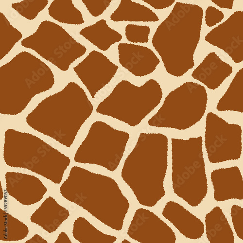 seamless pattern skin of a giraffe- illustration. Natural texture print