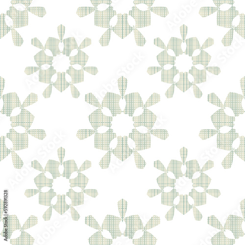 Geometric ornament seamless interweaving of fibres- illustration. Fabric structure, The lattice weave.