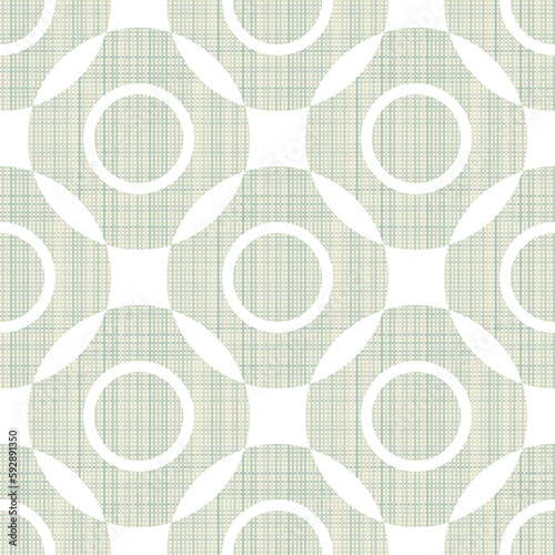 Geometric ornament seamless interweaving of fibres- illustration. Fabric structure, horizontal and vertical lines. The geometric figure.