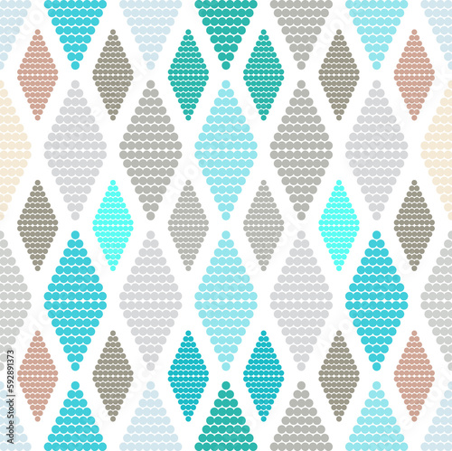 Print, texture seamless  original diamonds, fabric pattern.