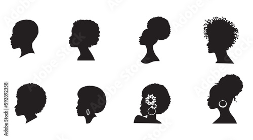 afro black woman silhouette