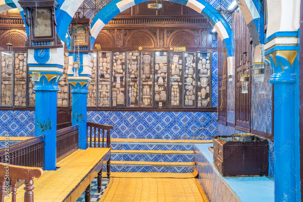 Ghriba Synagogue in Djerba, a large island in southern Tunisia