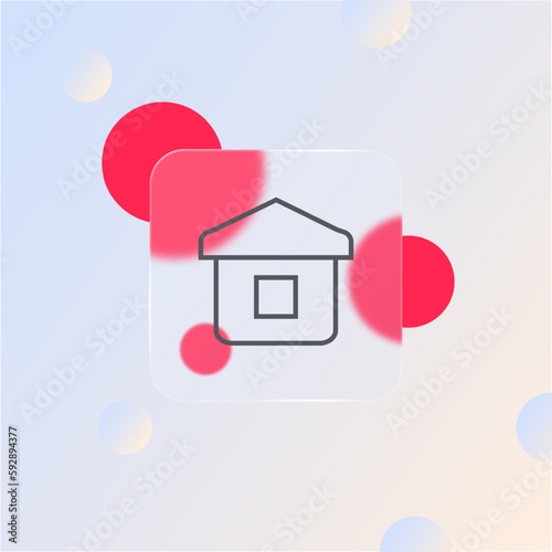 House icon. Construction, walls, roof, window, glass. Home concept.