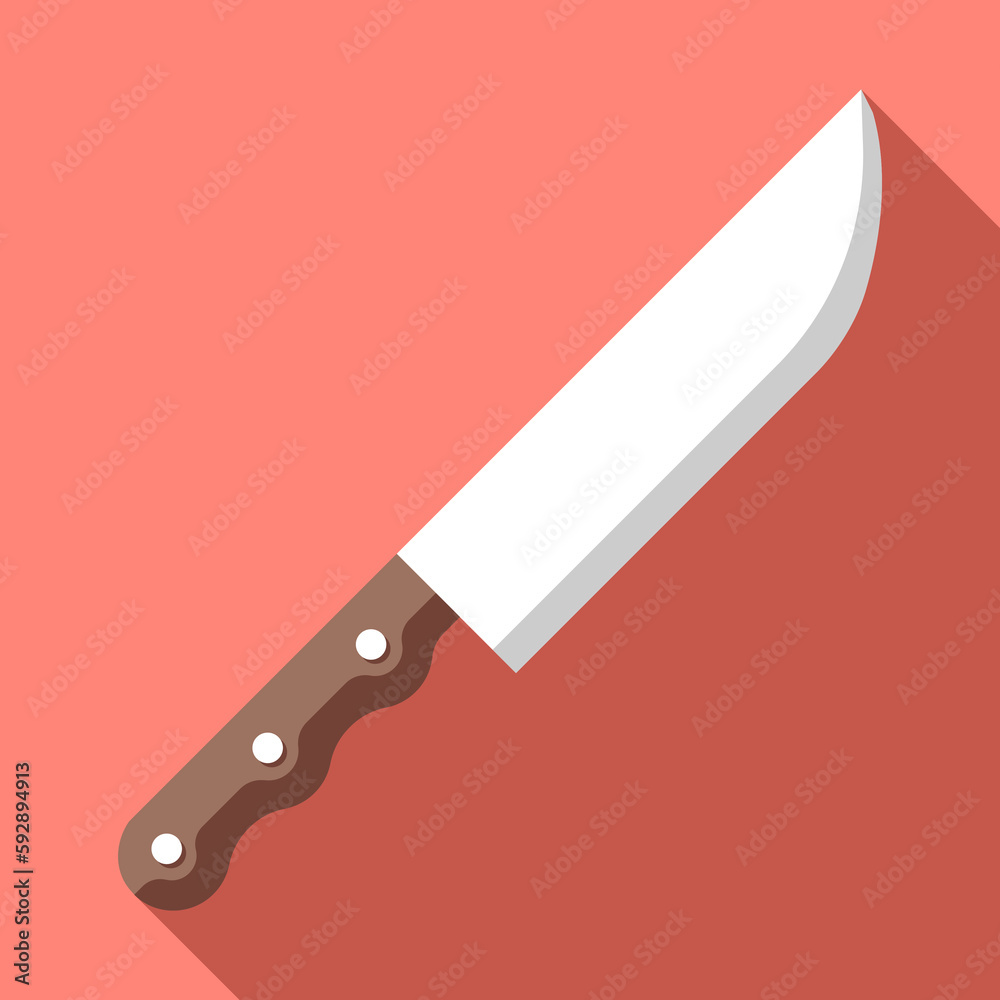 Kitchen Knife Isolated Vector Illustration Background