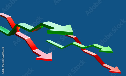 Arrows background. Green an...