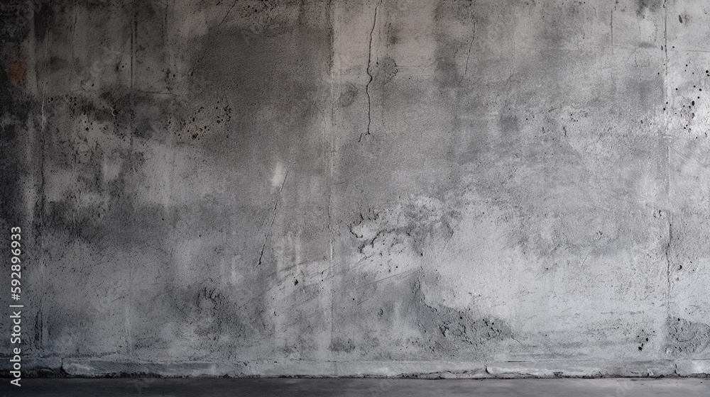 Obraz premium Texture of old gray concrete wall for background. Generative AI