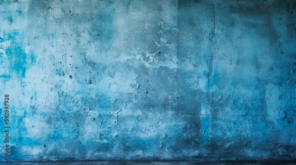 Texture of old blue concrete wall for background. Generative AI Texture of old blue concrete wall for background. Generative AI