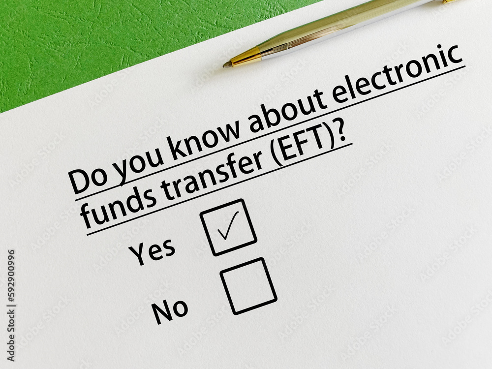 Fototapeta premium Questionnaire about banking