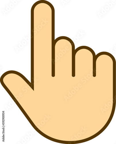 Hand with pointing finger vector icon