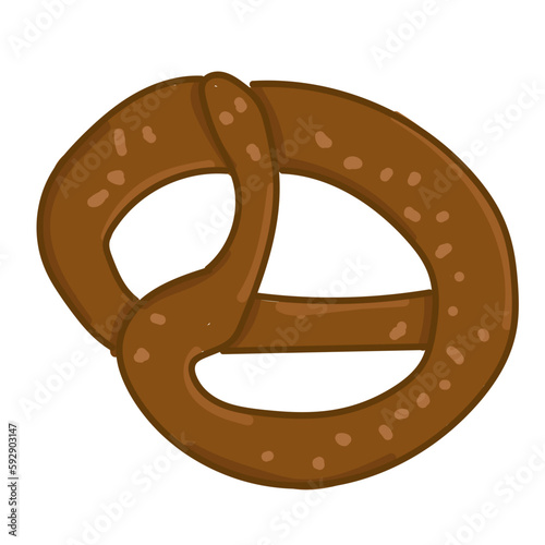 pretzel on white background