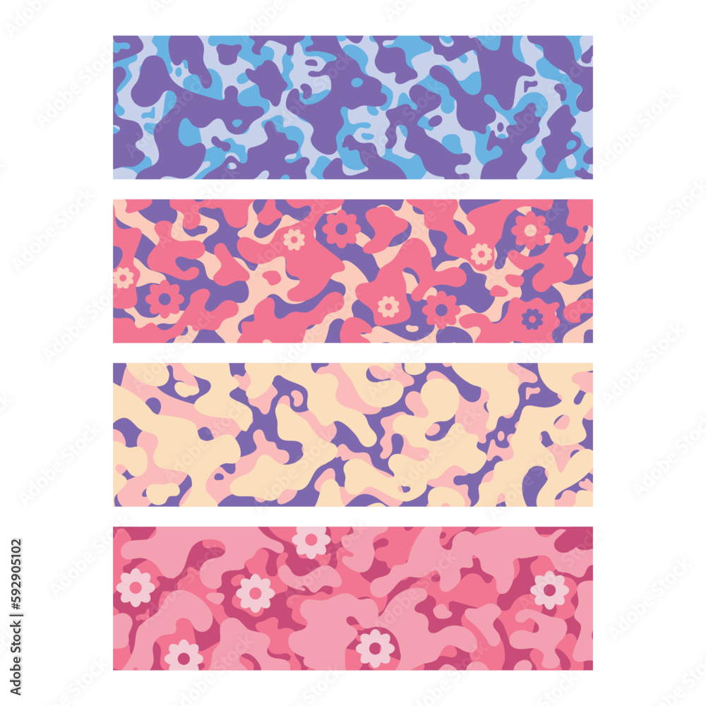 Set camouflage military. camo army pattern background