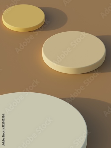 Product backdrop with brown floor, 3d background product