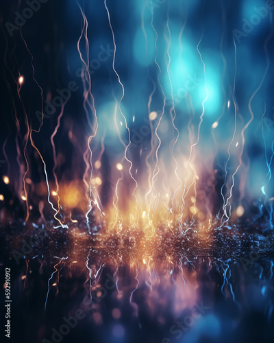 abstract background with bokeh-defocused lights and stars
