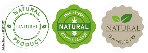 Natural product badge emblem logo label sticker collection