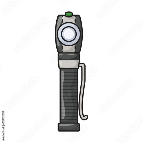Flashlight vector icon.Color vector icon isolated on white background flashlight .