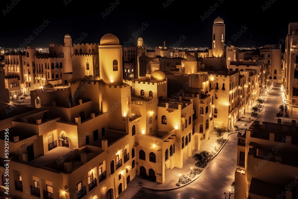 A beautiful arabic city night view