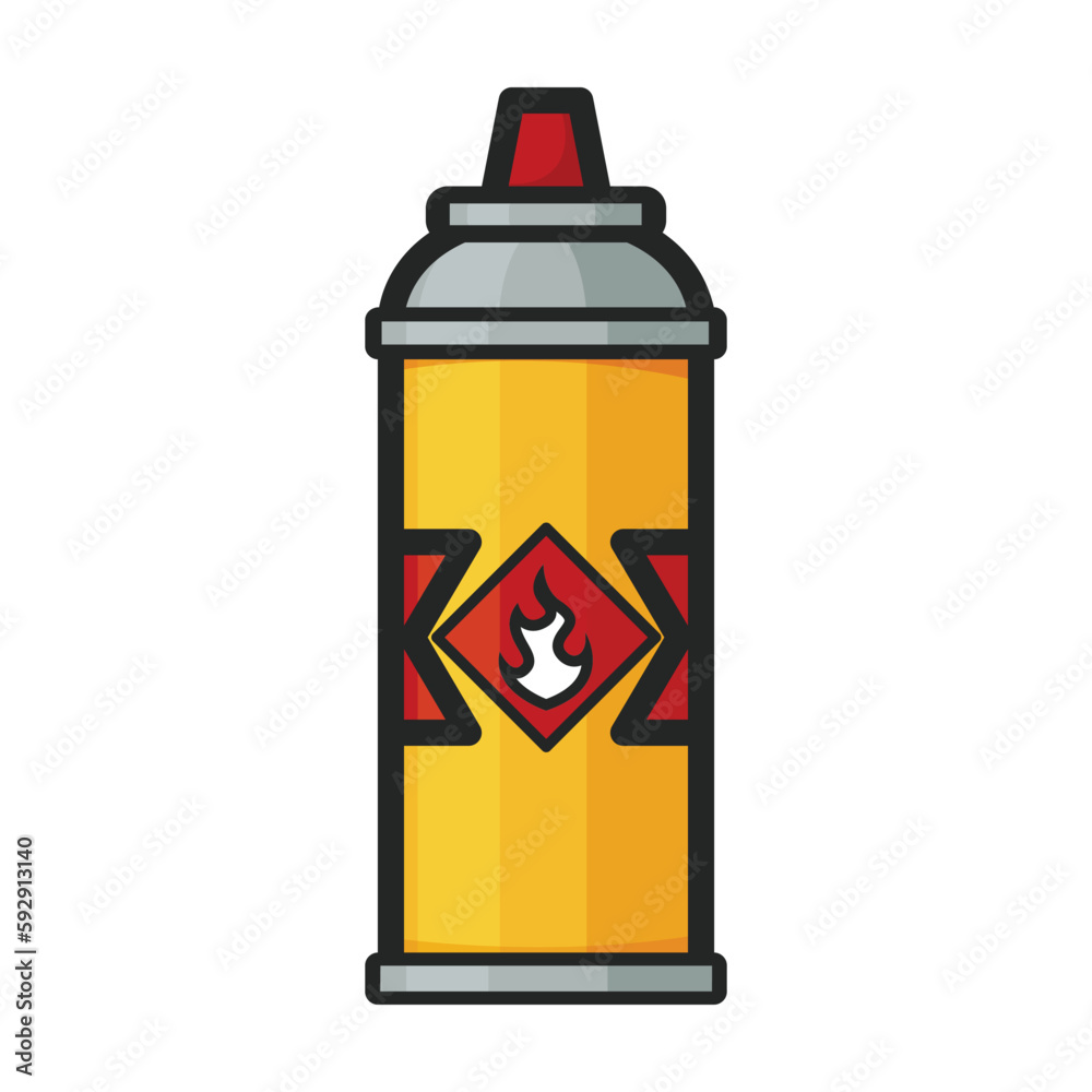Fototapeta premium Gas bottle vector icon.Color vector icon isolated on white background gas bottle.