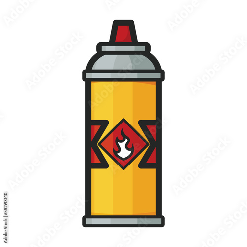 Gas bottle vector icon.Color vector icon isolated on white background gas bottle.