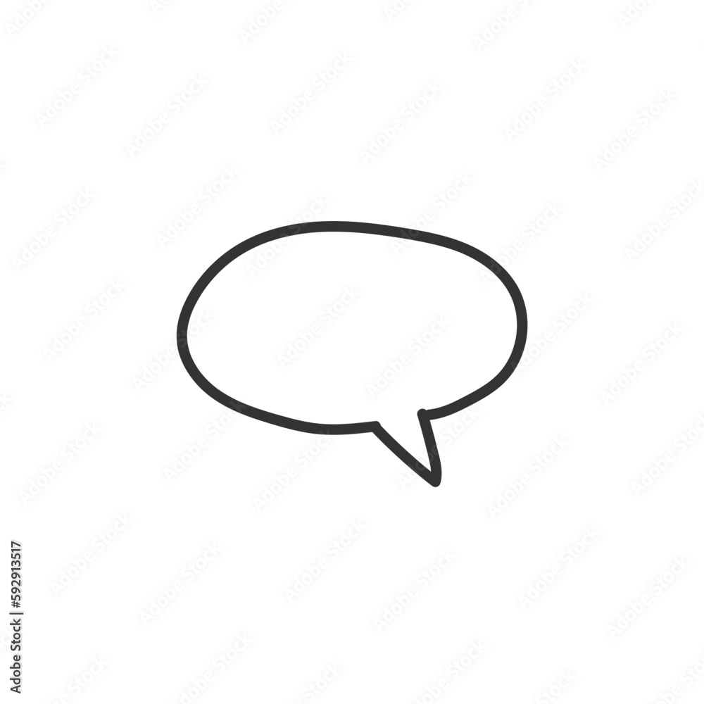 Hand drawn bubble chat vector icon. Chat flat sign design. SMS chat symbol pictogram. Hand drawn chat message icon. UX UI icon. Linear icon Hand drawn bubble chat vector icon. Chat flat sign design. SMS chat symbol pictogram. Hand drawn chat message icon. UX UI icon. Linear icon