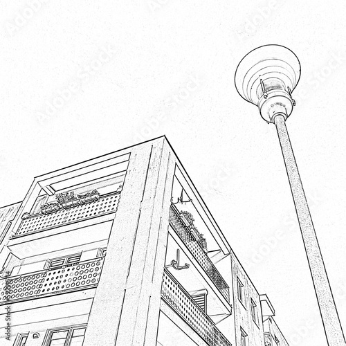 Billede på lærred BUILDING - Modern landscape of the city