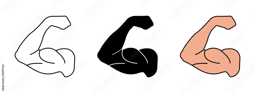 Strong hand icon. Strong arm sign, biceps and muscle strength pictogram. Train your biceps muscle to get best arm. Vector illustration. EPS 10
Strong hand icon. Strong arm sign, biceps and muscle strength pictogram. Train your biceps muscle to get best arm. Vector illustration. EPS 10